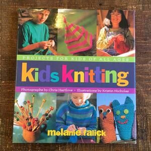 Kids Knitting Projects For All Ages Knit Pattern Book Cast on Bind Off Stitch